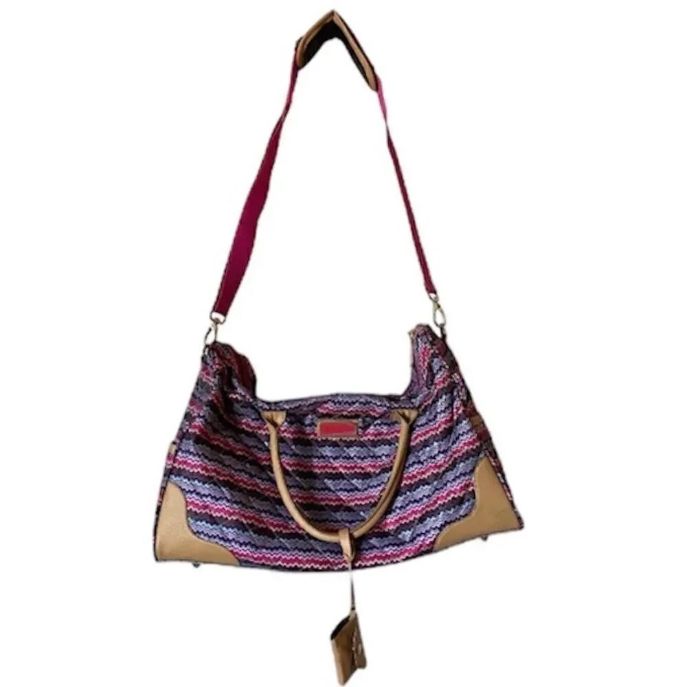 Nicole Miller weekender duffel travel bag